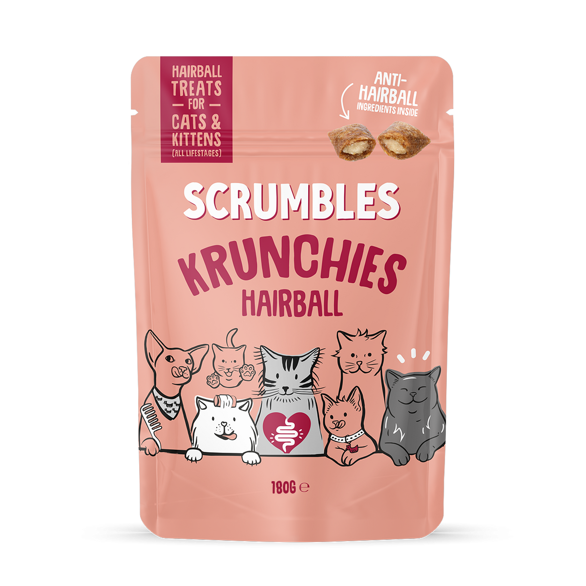 Krunchies : Friandises anti-boules de poils pour chat